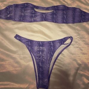 FN purple snakeskin bikini